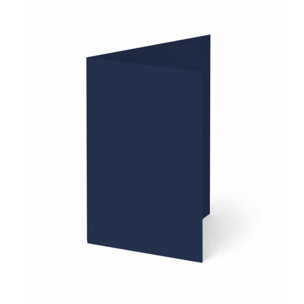 Trippelkarte - Leporello 240g/m² DIN B6 3-Fach in nachtblau