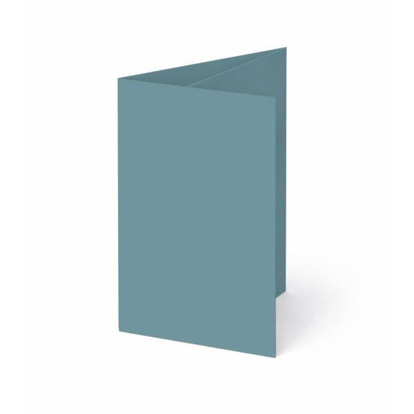 Trippelkarte - Leporello 240g/m² DIN B6 3-Fach in petrol