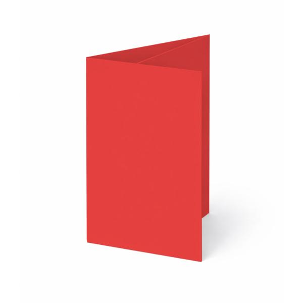 Trippelkarte - Leporello 240g/m² DIN B6 3-Fach in rot