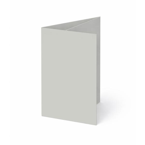 Trippelkarte - Leporello 220g/m² DIN B6 3-Fach in seidengrau