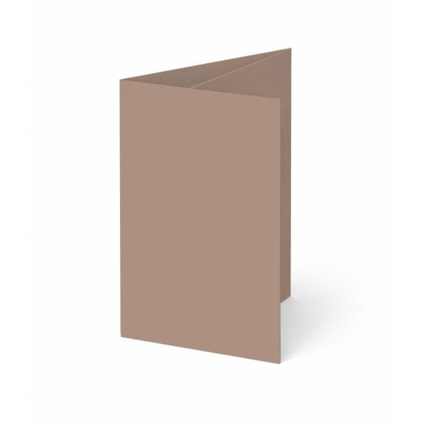 Trippelkarte - Leporello 220g/m² DIN B6 3-Fach in taupe