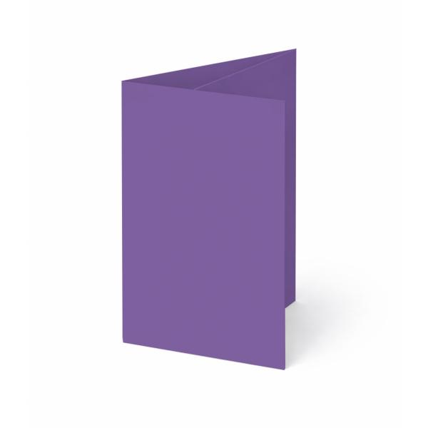 Trippelkarte - Leporello 240g/m² DIN B6 3-Fach in violett