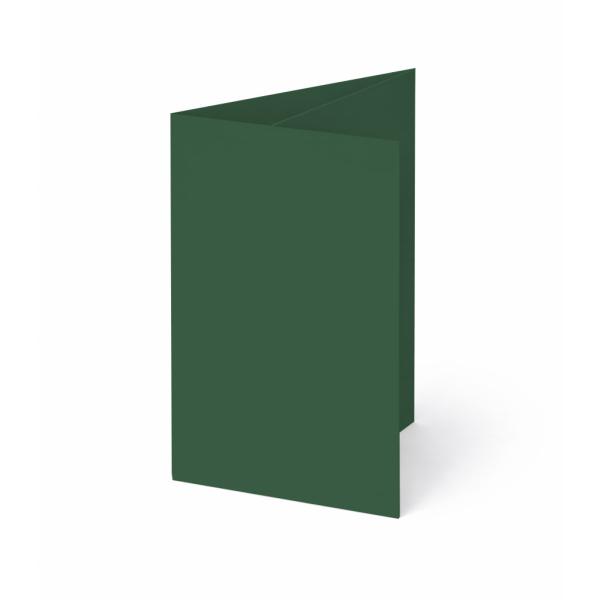 Trippelkarte - Leporello 225g/m² DIN B6 3-Fach in waldgrün