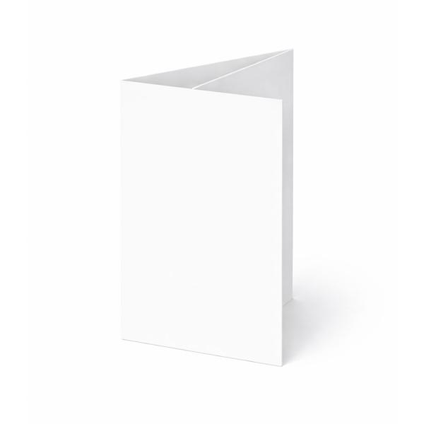 Trippelkarte - Leporello 240g/m² DIN B6 3-Fach in weiss