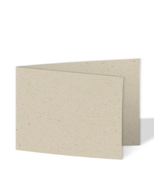 Doppelkarte - Faltkarte 250g/m² DIN B6 quer in recycling kakao