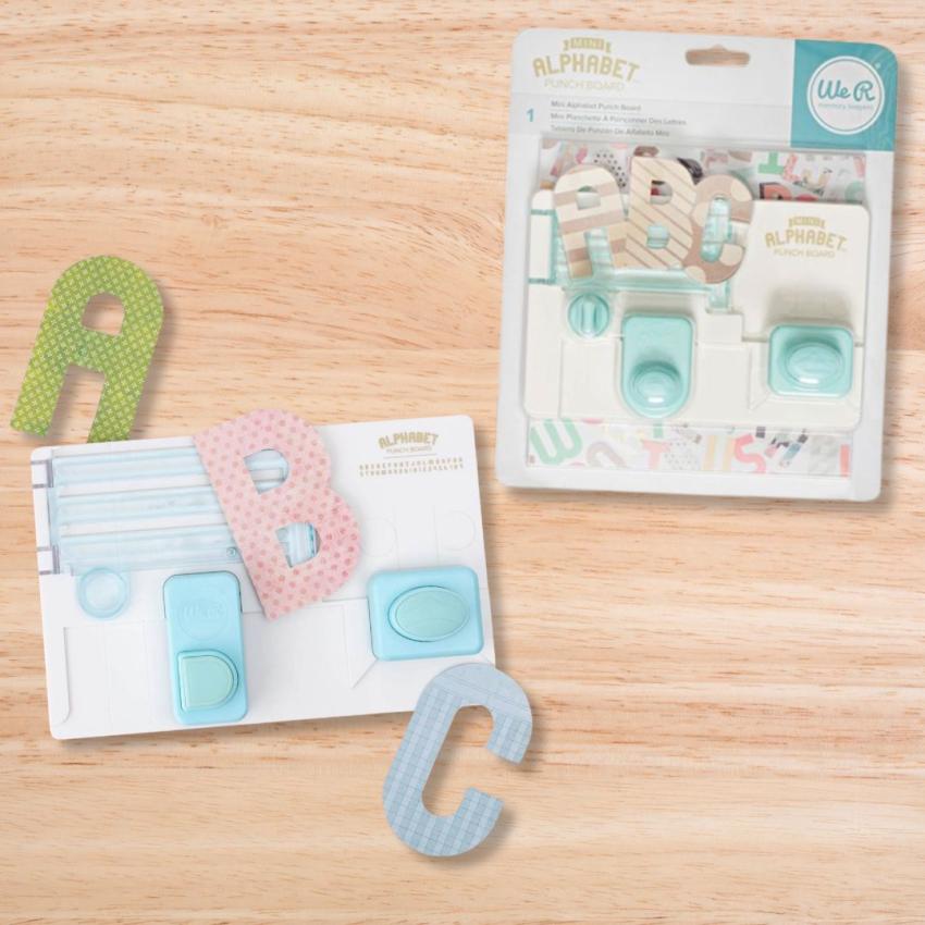 We R Memory Keepers - Punch Board Mini Alphabet