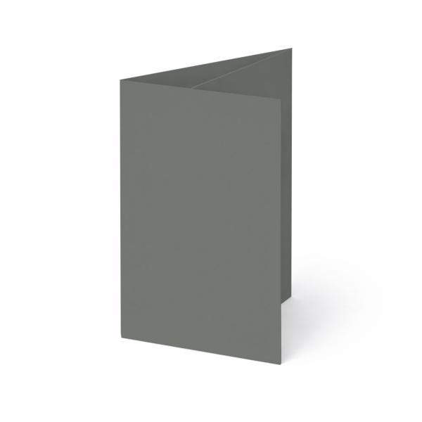Trippelkarte - Leporello 220g/m² DIN B6 3-Fach in schiefergrau