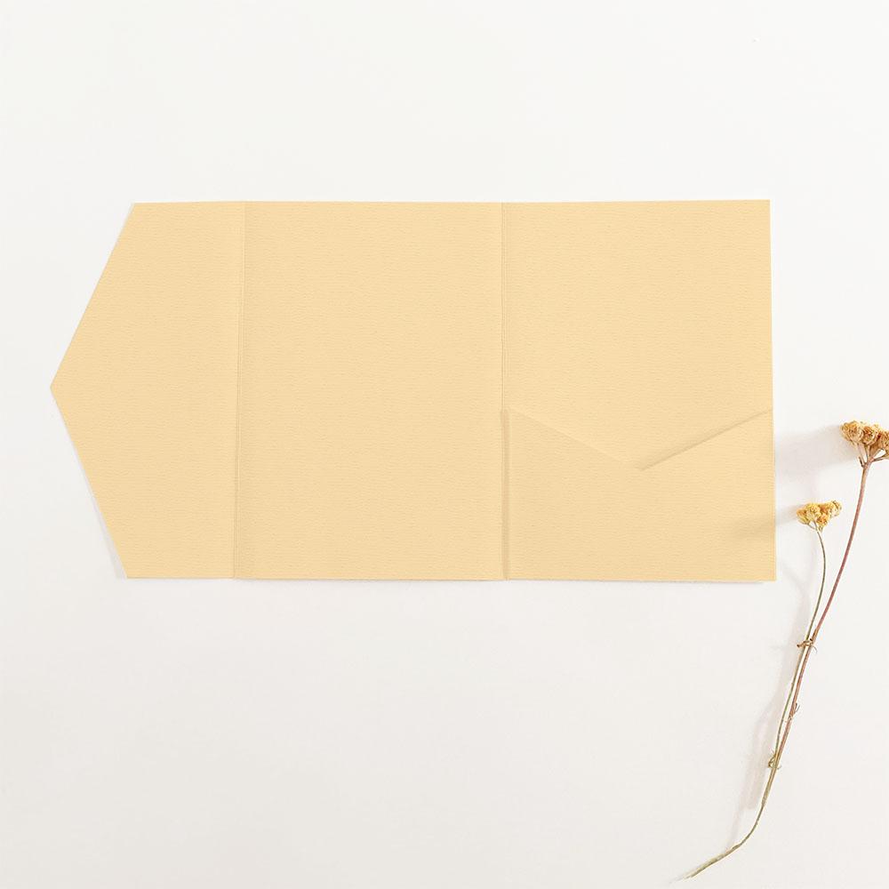 Pocketfold-Karte B6 Struktur-Karton "Struktur Sand" Exklusiv Line