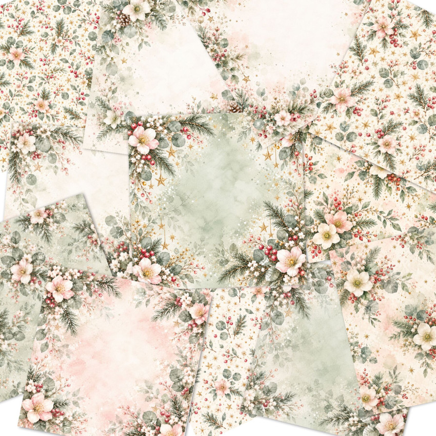 LaCreativ - Designpapier "Festliches Blütenkleid" Paper Pack 6x6" - 24 Bogen