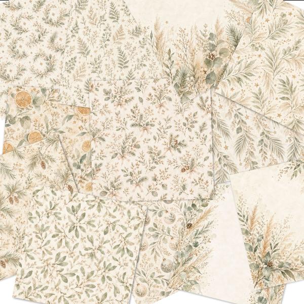 LaCreativ - Designpapier "Zarte Winterzweige" Paper Pack 6x6" - 24 Bogen