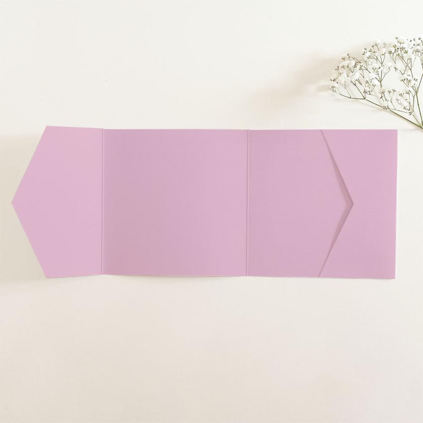Pocketfold-Karte Quer-Format quadratisch (15x15) Struktur-Karton "Struktur Flieder" Basic Line