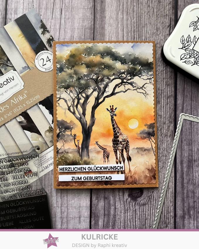 Kulricke Stempelset "Geburtstags Label" Clear Stamp