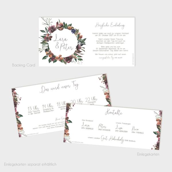 Backing-Card "Her Flowers" 19,5x10
