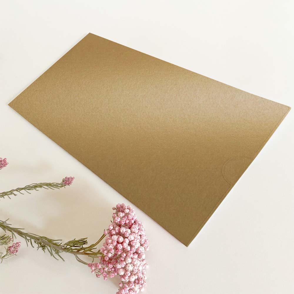 Einstecktasche DIN Lang Premium-Karton "Metallic Coffee" 
