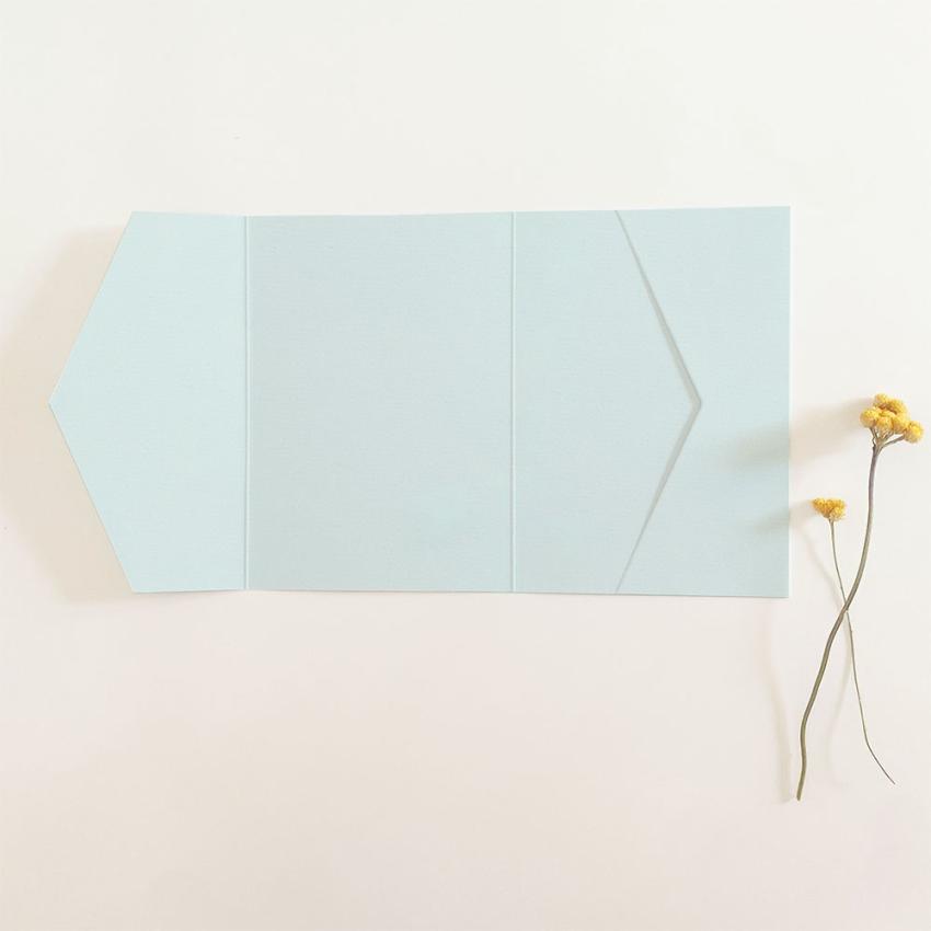Pocketfold-Karte B6 seitlich Struktur-Karton "Struktur Pfefferminz" Basic Line
