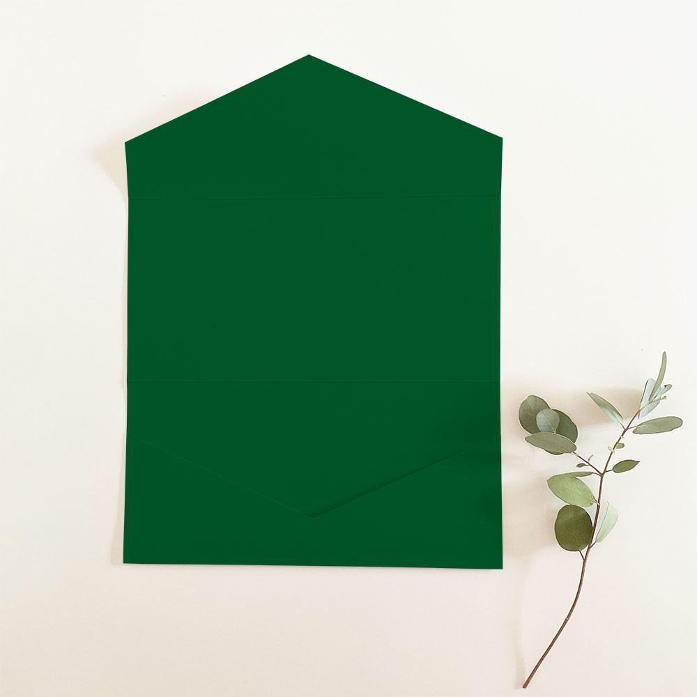 Pocketfold-Karte DIN Lang Premium-Karton "Dunkelgrün" Basic Line
