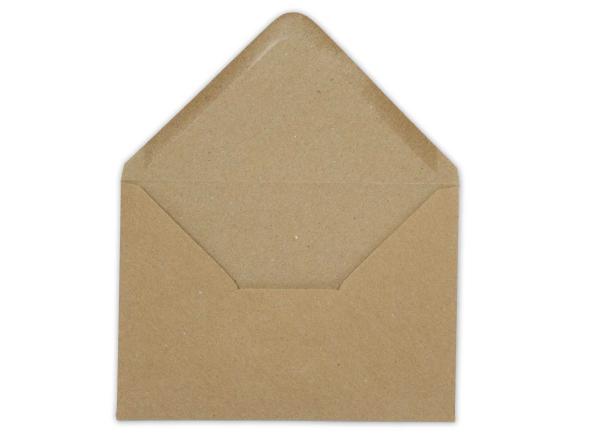 Briefumschläge - Briefhüllen in recycling natur, DIN B6+ 120g/m² oF, Nassklebung