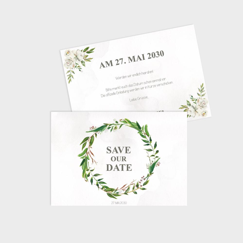 Save the Date "Antique White" DIN B6
