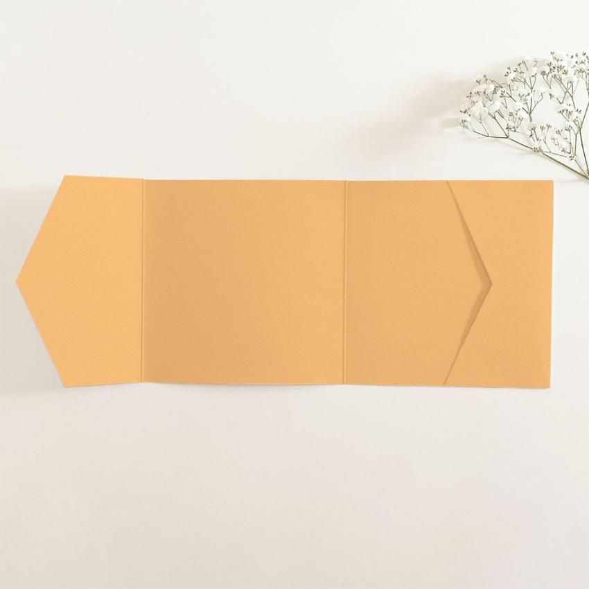 Pocketfold-Karte Quer-Format quadratisch (15x15) Struktur-Karton "Struktur Caramel" Basic Line