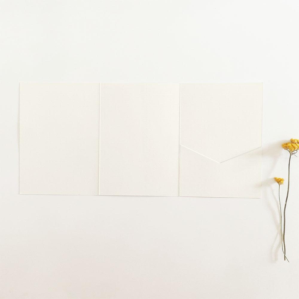Pocketfold-Karte B6 Tripple Struktur-Karton "Struktur Naturell" Basic Line