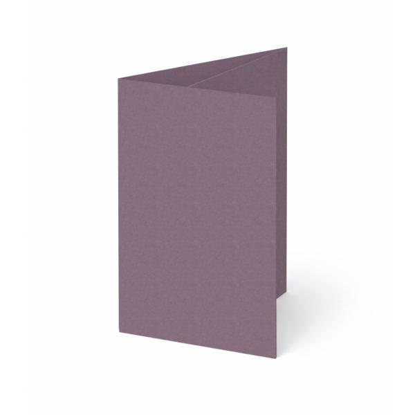 Trippelkarte - Leporello 220g/m² DIN B6 3-Fach in kraft purple