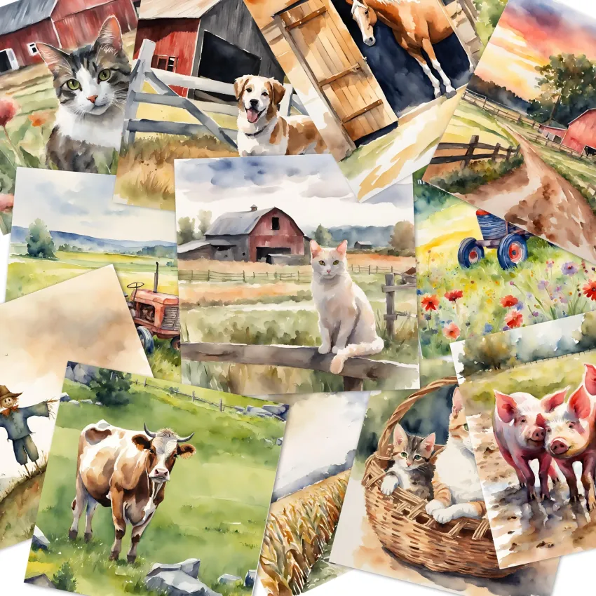 LaCreativ - Designpapier "Traumhafte Bauernhofidylle" Paper Pack 6x6" - 24 Bogen