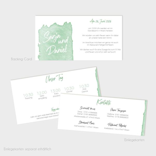 Backing-Card "Watercolor-Brush | Pistazie" 19,5x10