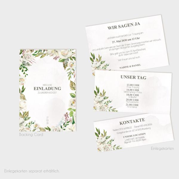 Einlegekarte "Antique White" 15x6