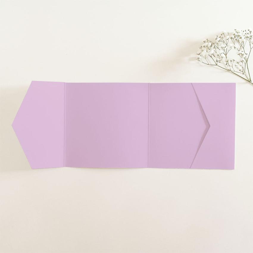 Pocketfold-Karte Quer-Format quadratisch (15x15) Premium-Karton "Lavendel" Basic Line