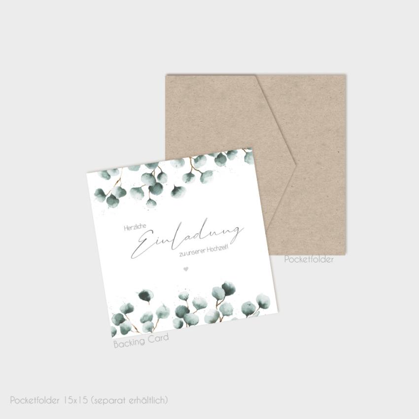 Backing-Card "Geometric Eukalyptus" 14x14