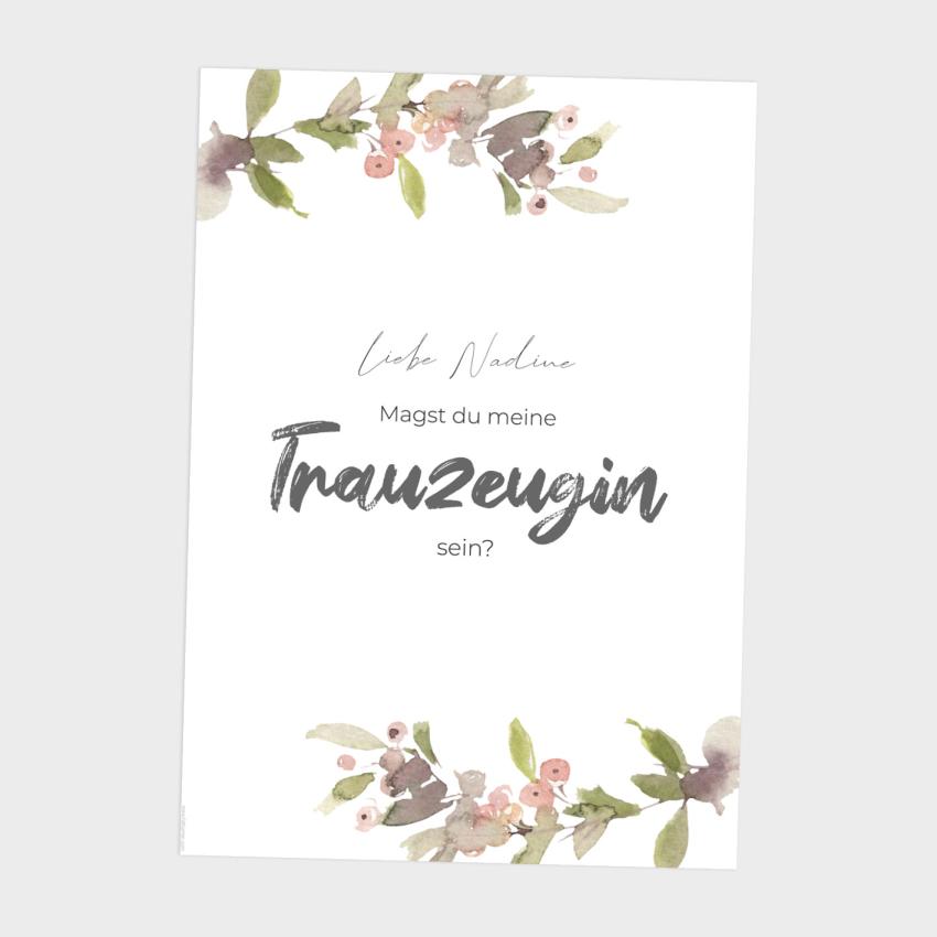 Spruchposter "Trauzeugin" | Geschenkidee | Personalisiert  | individuelles Bild | Wanddeko