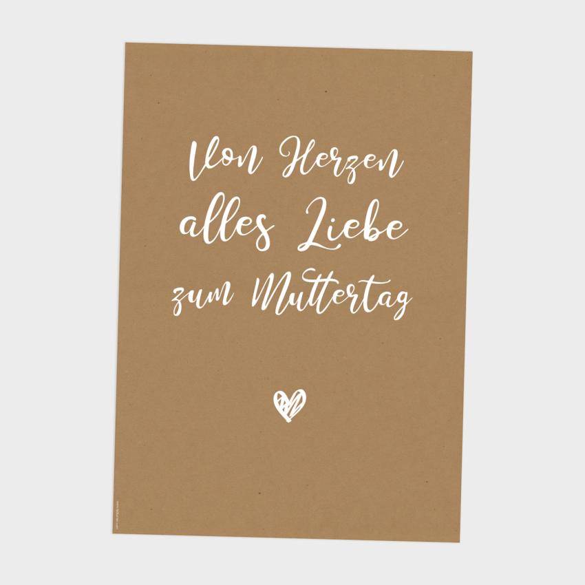Spruchposter "Kraft Weiß" | Geschenkidee | Personalisiert  | Muttertag | Wanddeko