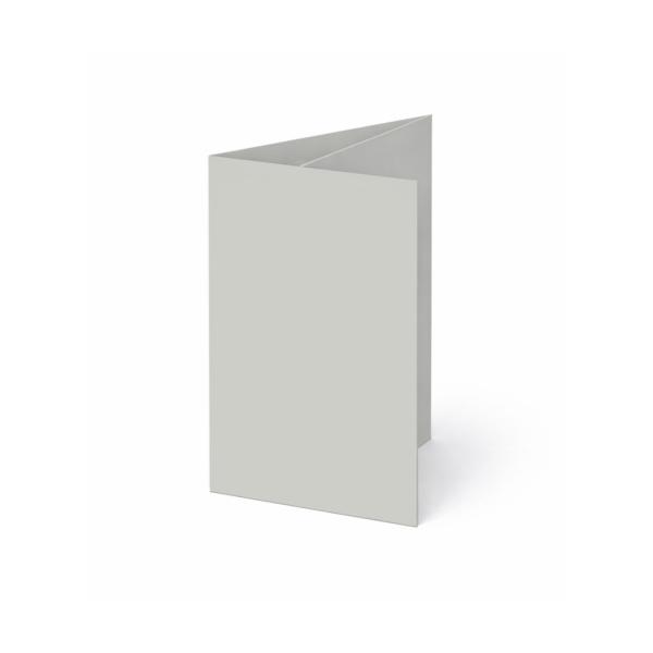 Trippelkarte - Leporello 220g/m² DIN A6 3-Fach in seidengrau