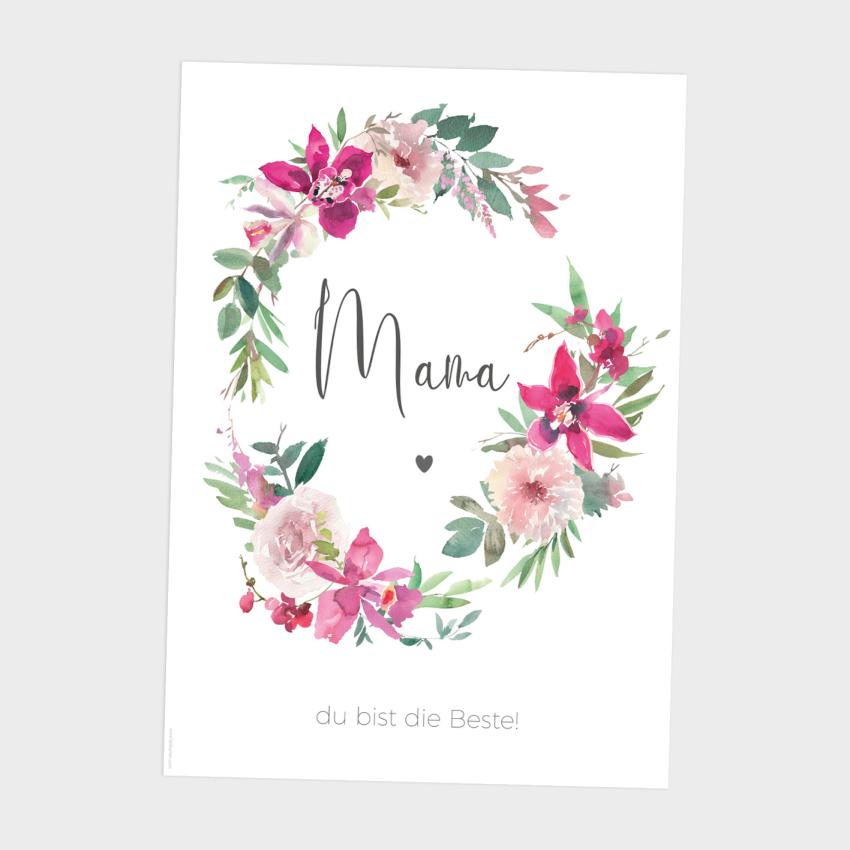 Spruchposter "Elegant Orchid" | Geschenkidee | Personalisiert  | Muttertag | Wanddeko