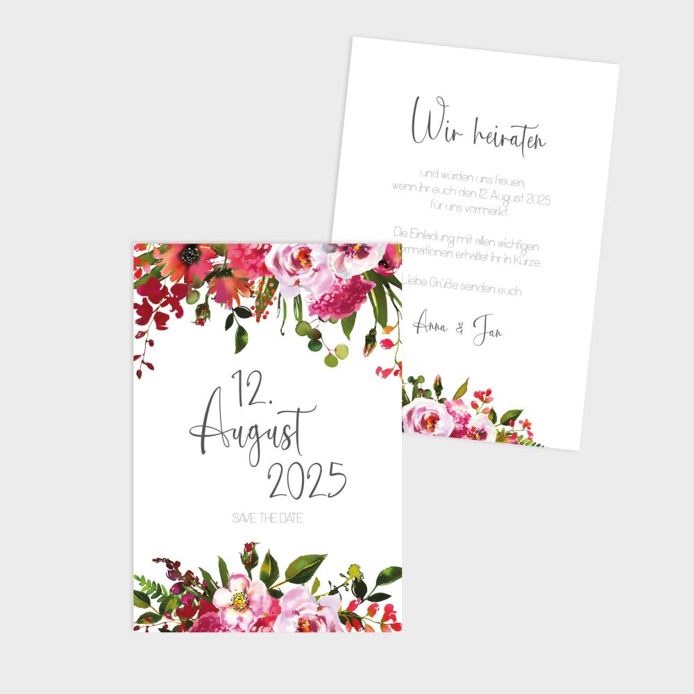 Save the Date "Blush Pink" DIN B6