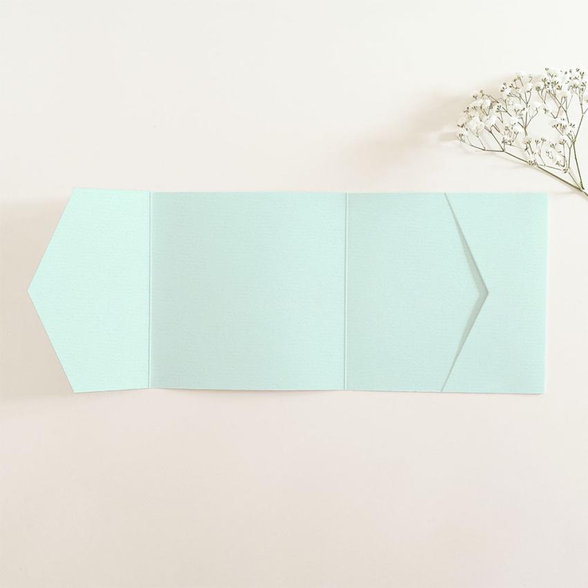 Pocketfold-Karte Quer-Format quadratisch (15x15) Struktur-Karton "Struktur Pfefferminz" Basic Line