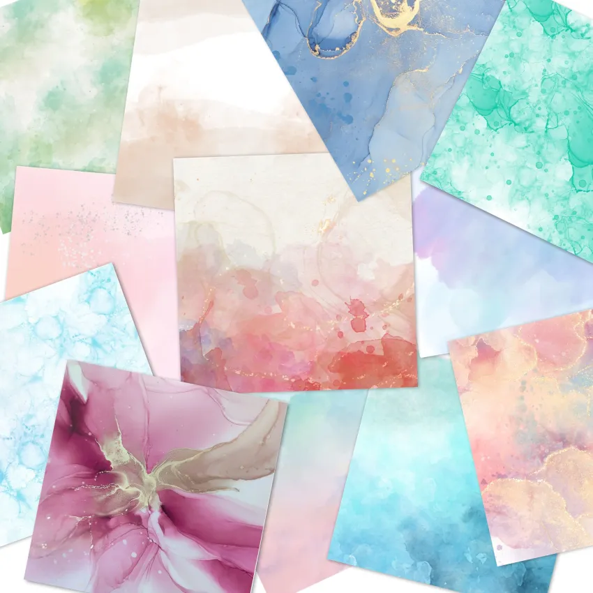 LaCreativ - Designpapier "Zarte Aquarellträume" Paper Pack 6x6" - 24 Bogen