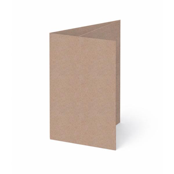 Trippelkarte - Leporello 220g/m² DIN B6 3-Fach in kraft rose