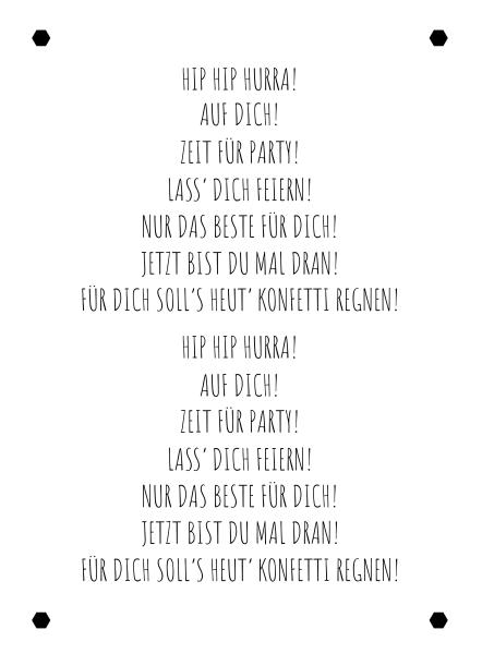 Kulricke Designpapier - "Hip Hip Hurra " Label Papier A7