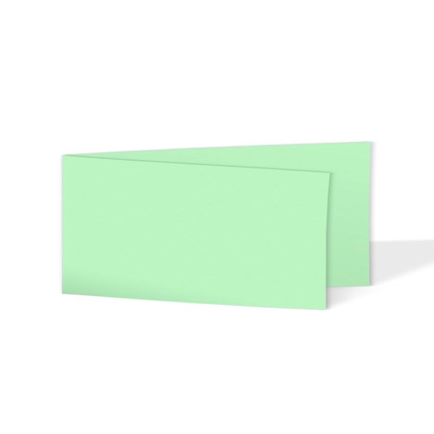 Faltkarte DIN Lang quer 240g/m²  in pastell grün