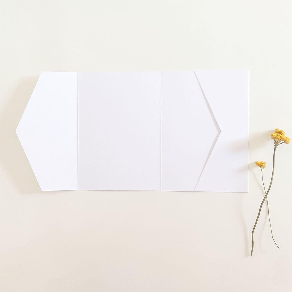 Pocketfold-Karte B6 seitlich Recycling "Puderweiss" Basic Line
