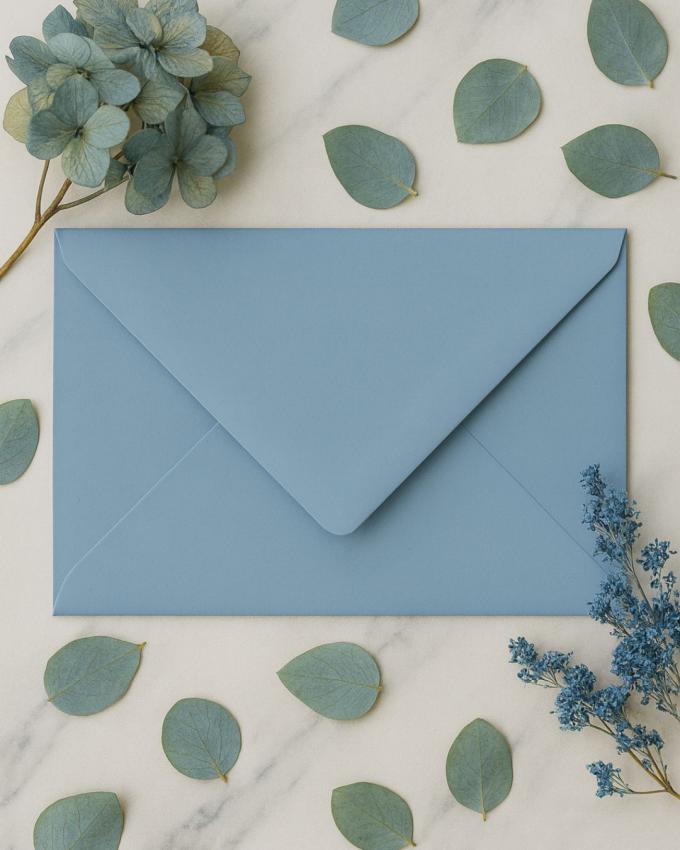 Briefumschlag DIN C6 120g/m² oF Nassklebung in graublau