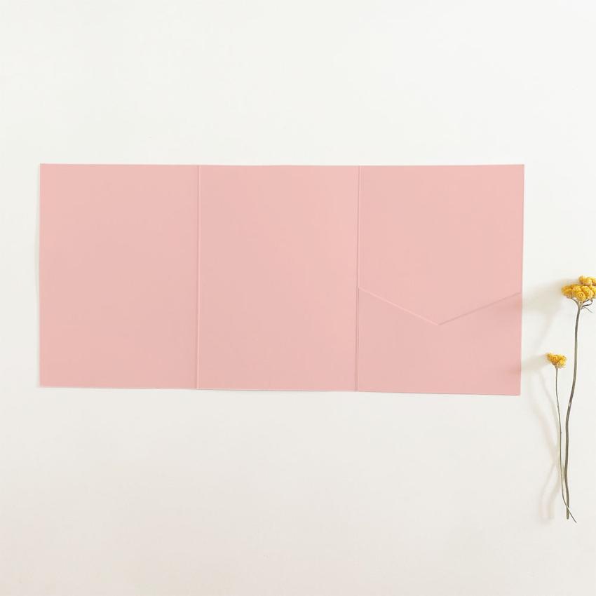 Pocketfold-Karte B6 Tripple Premium-Karton "Babypink" Basic Line
