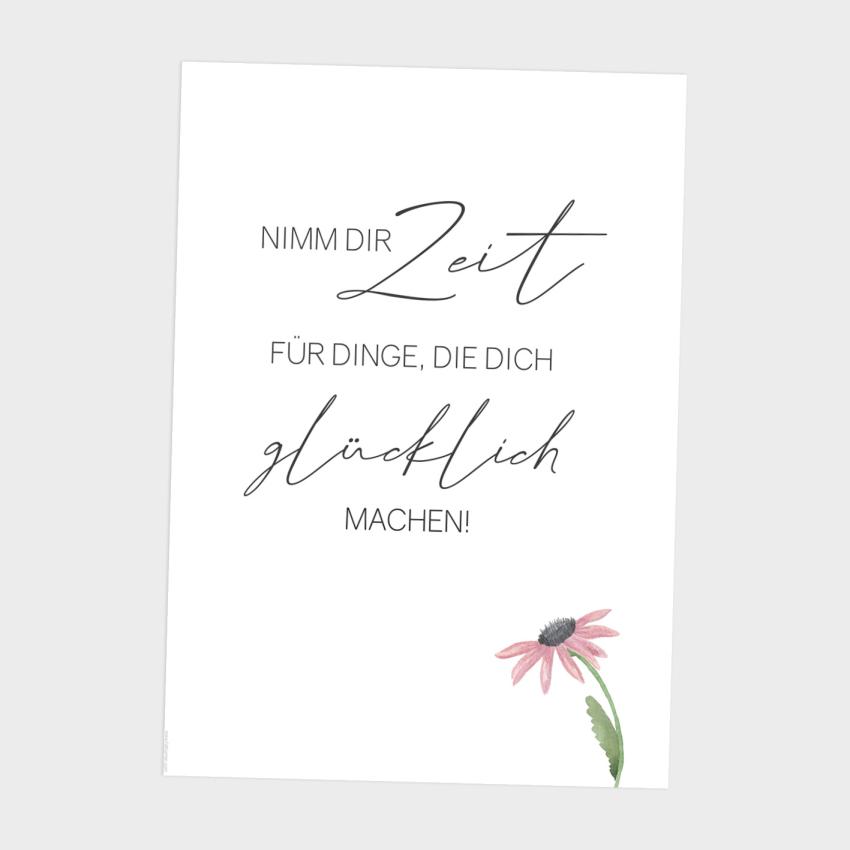 Spruchposter "Zeit für Dinge" | Geschenkidee | Personalisiert  | individuelles Bild | Wanddeko