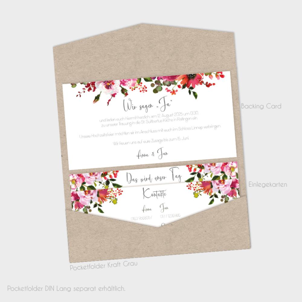 Einlegekarten-Bundle "Blush Pink" DIN Lang | 2