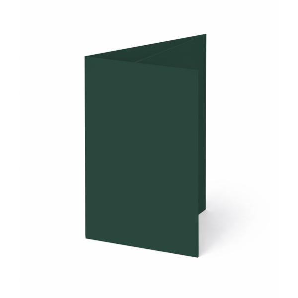 Trippelkarte - Leporello 225g/m² DIN B6 3-Fach in samtgrün