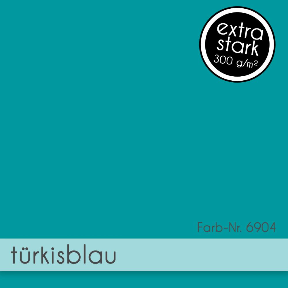 Doppelkarte - Faltkarte 15x15cm, 300g/m² in türkisblau