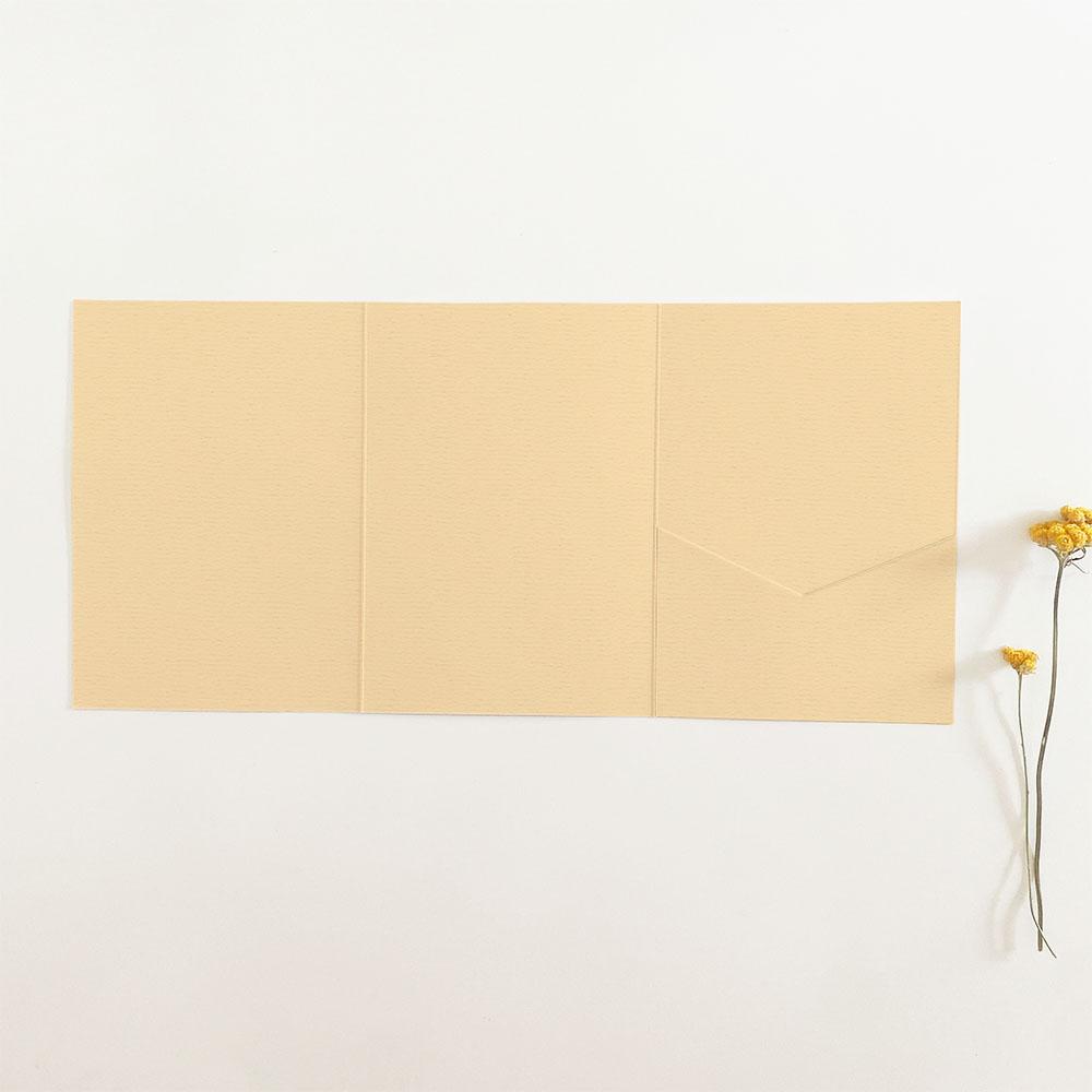 Pocketfold-Karte B6 Tripple Struktur-Karton "Struktur Sand" Basic Line