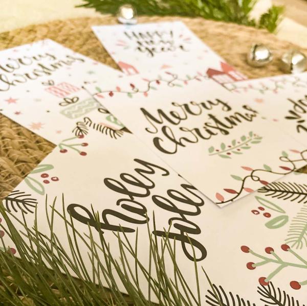 Weihnachtskarten-Bundle DIN A6 "Holly Jolly" | Grußkarten-Set | Postkarten