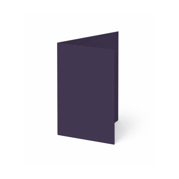 Trippelkarte - Leporello 225g/m² DIN A6 3-Fach in aubergine